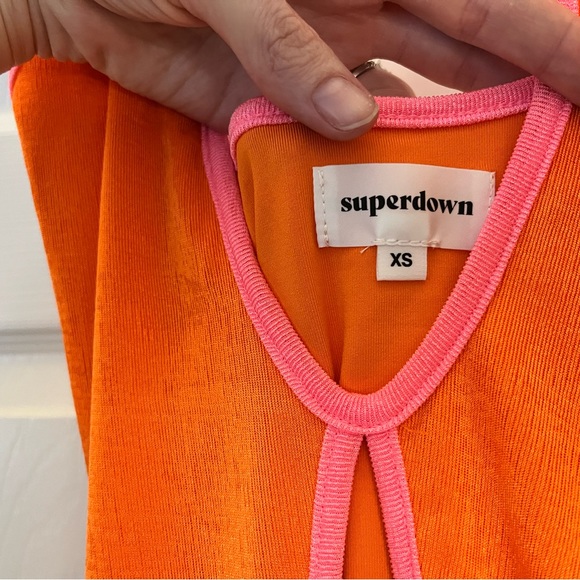 SUPERDOWN Orange Halterneck Mini Dress - Picture 6 of 12